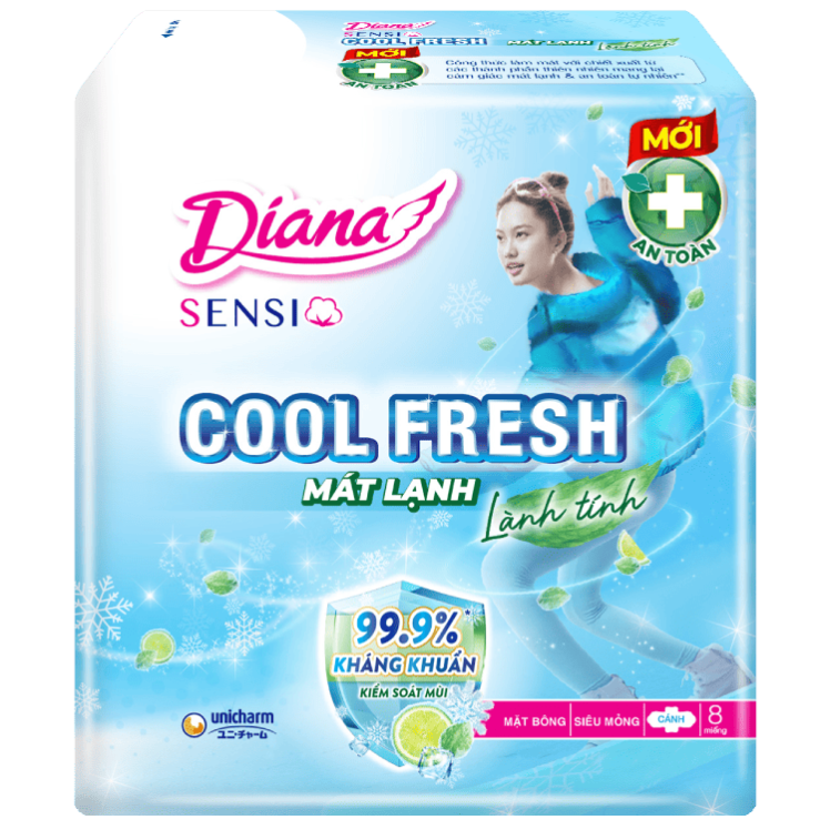 Diana Sensi Cool Fresh  M&aacute;t lạnh Si&ecirc;u mỏng C&aacute;nh